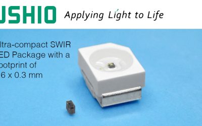 Ushio Has Developed an Ultra-compact SWIR LED Package with a Footprint of 0.6 x 0.3 mm